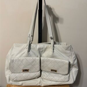 Chanel Caviar Leather Pocket in the City Satchel